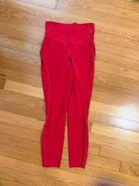 Lululemon Red High Rise Leggings Size 4